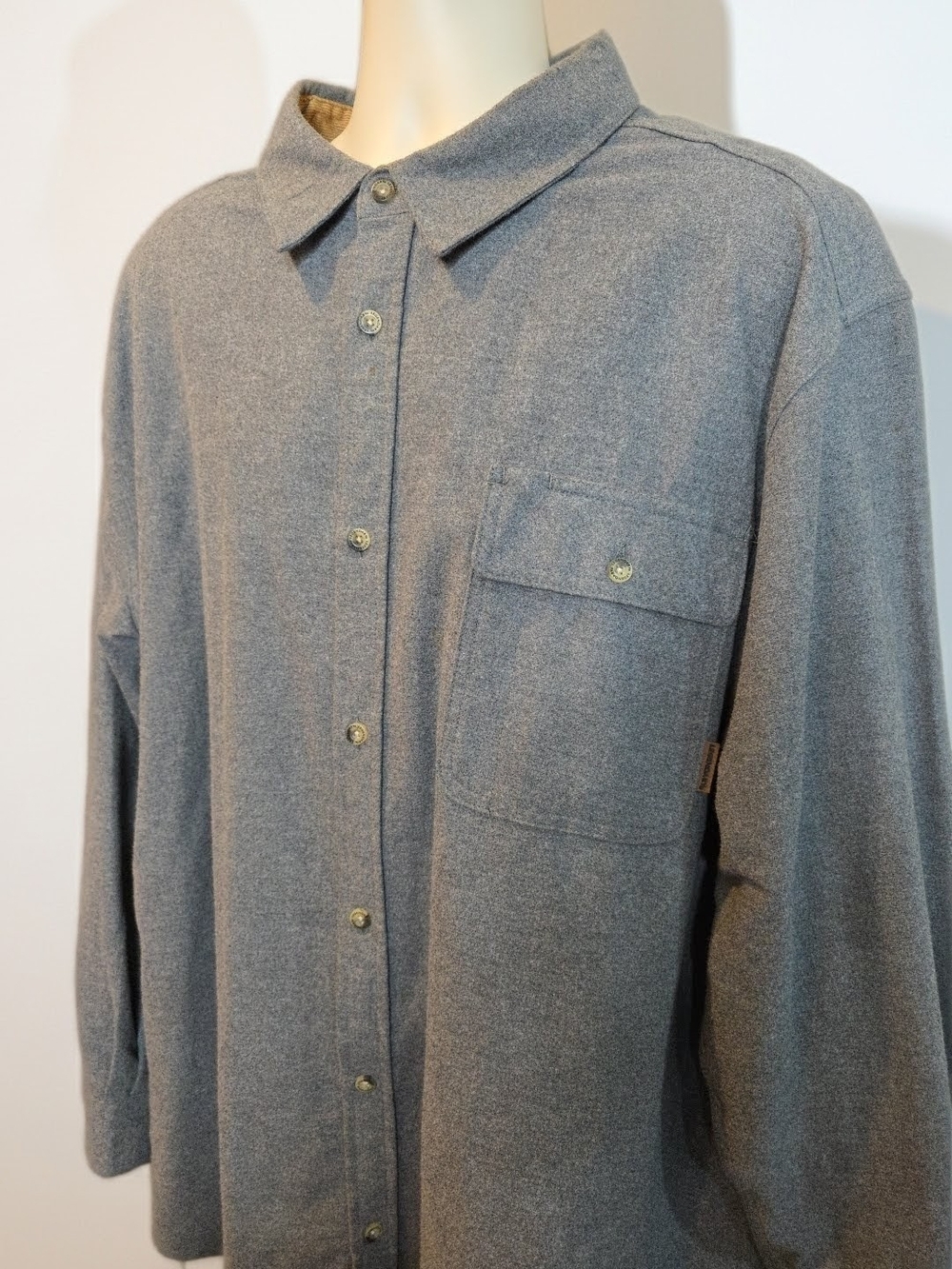 275 Legendary Whitetails Buck Camp Flannel Shirt Gray Long Sleeve Mens 2XL